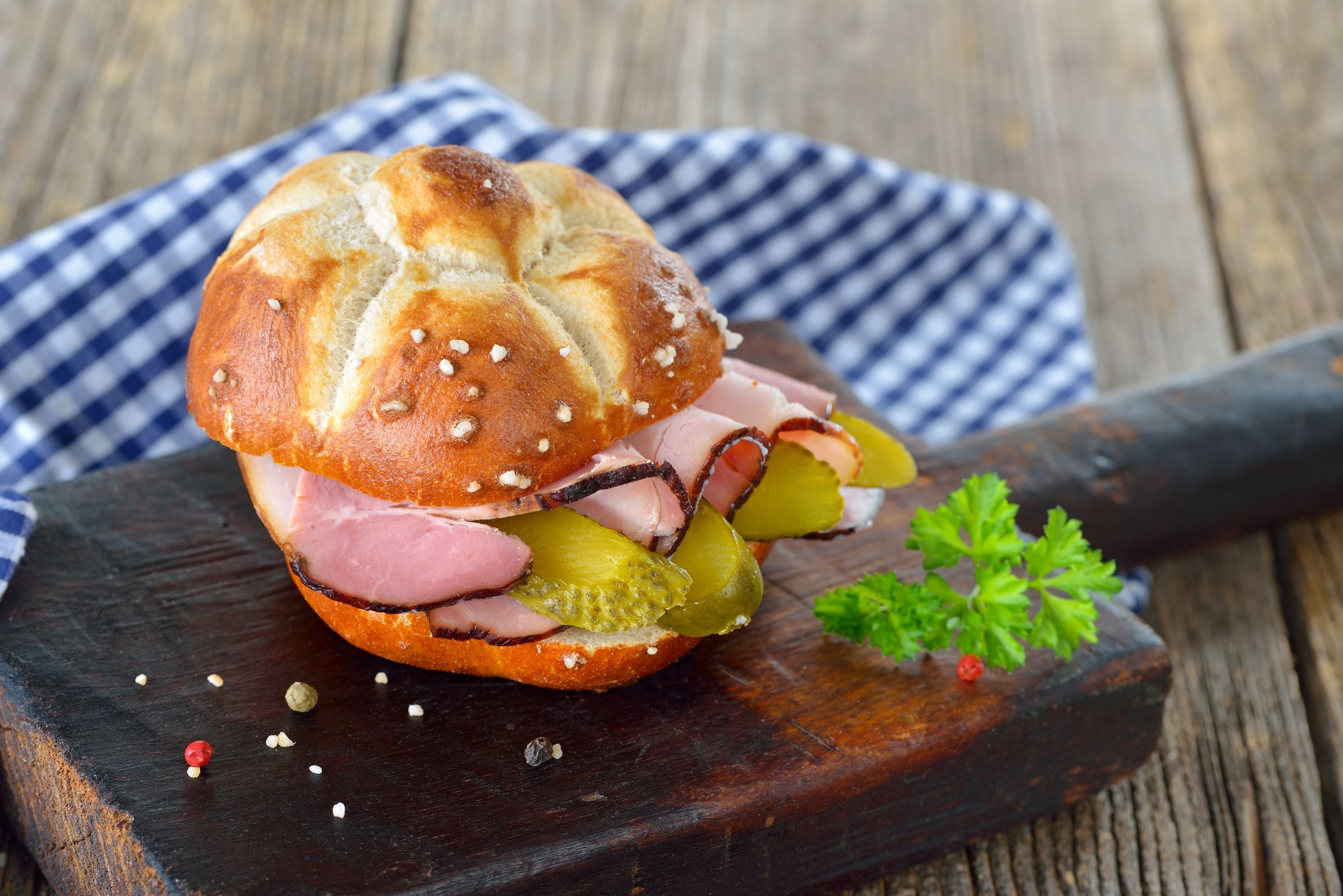 Pub-Style Ham & Swiss Sandwich with Beer Pub Mustard
