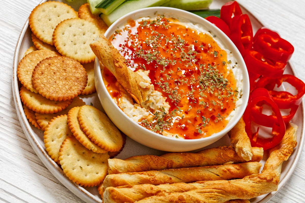 Baked Cheddar Bacon Pepper Jelly Dip