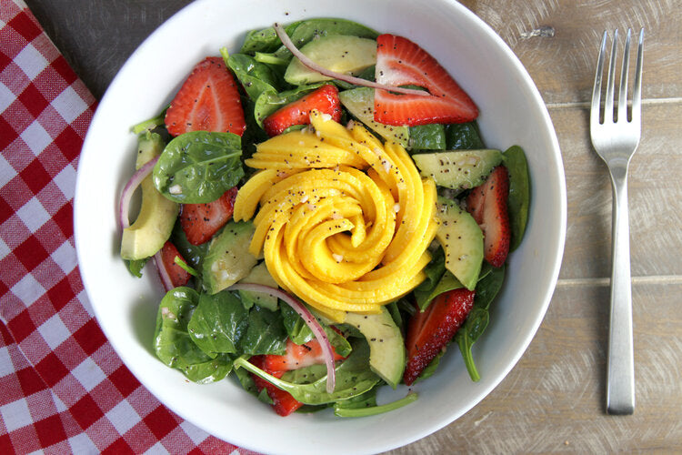 Fresh Strawberry & Mango Salad with Strawberry Poppyseed Salad Dressing