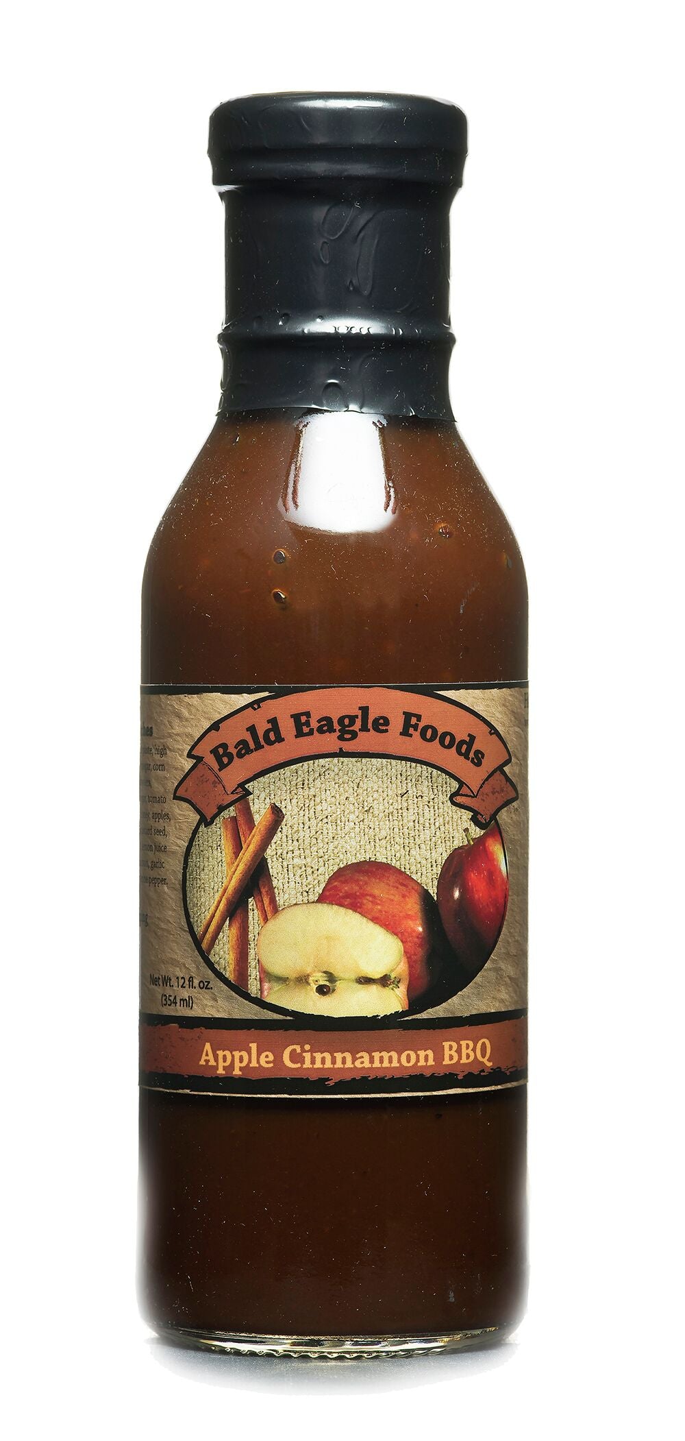 Apple Cinnamon BBQ Sauce, 12 fl oz, Bald Eagle Foods small-batch BBQ sauce