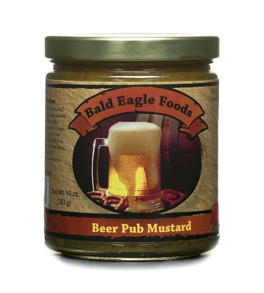 Beer Pub Mustard, 10 oz, Bald Eagle Foods small-batch mustard
