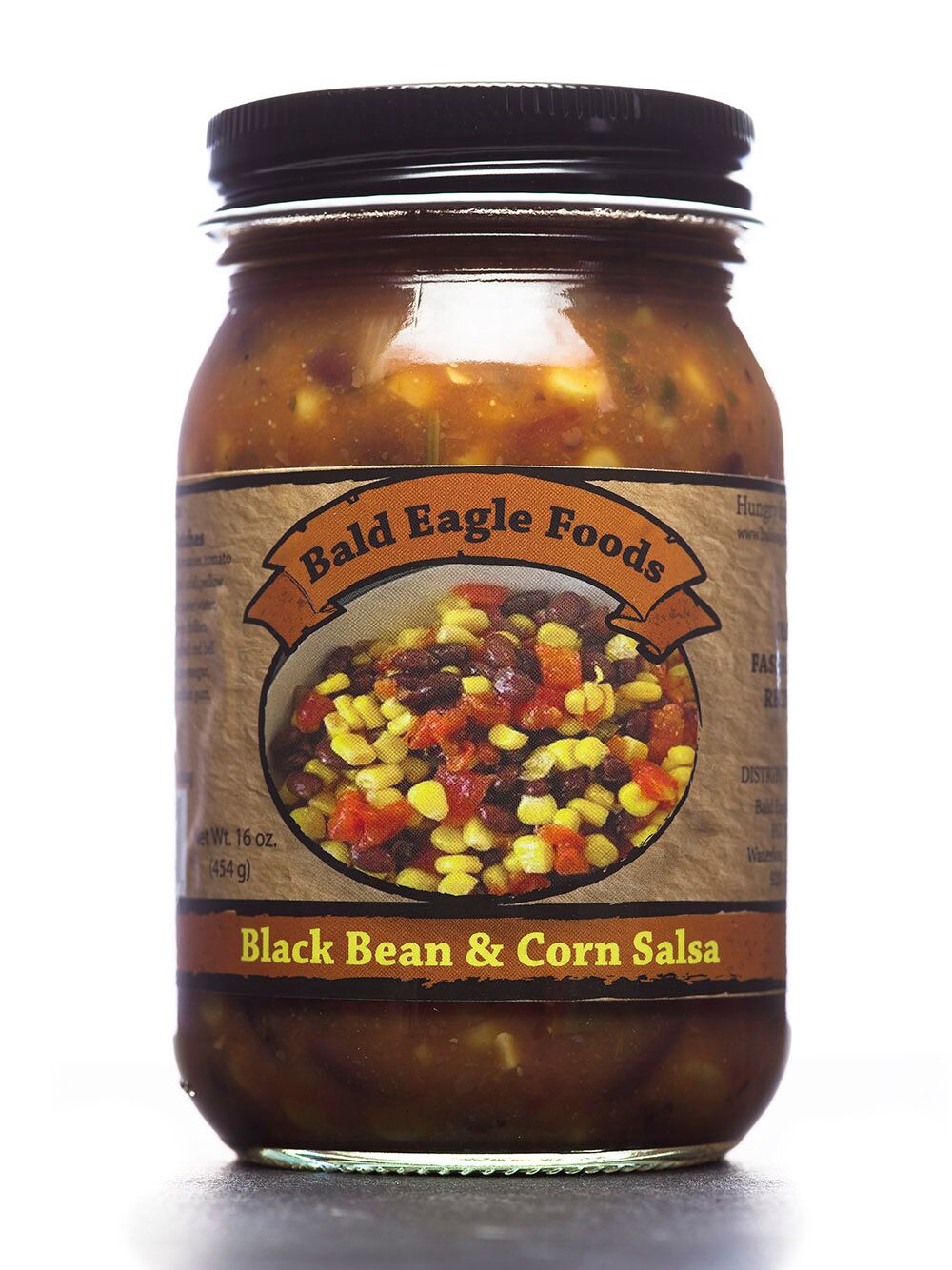 Black Bean & Corn Salsa, 16 oz, Bald Eagle Foods small-batch salsa