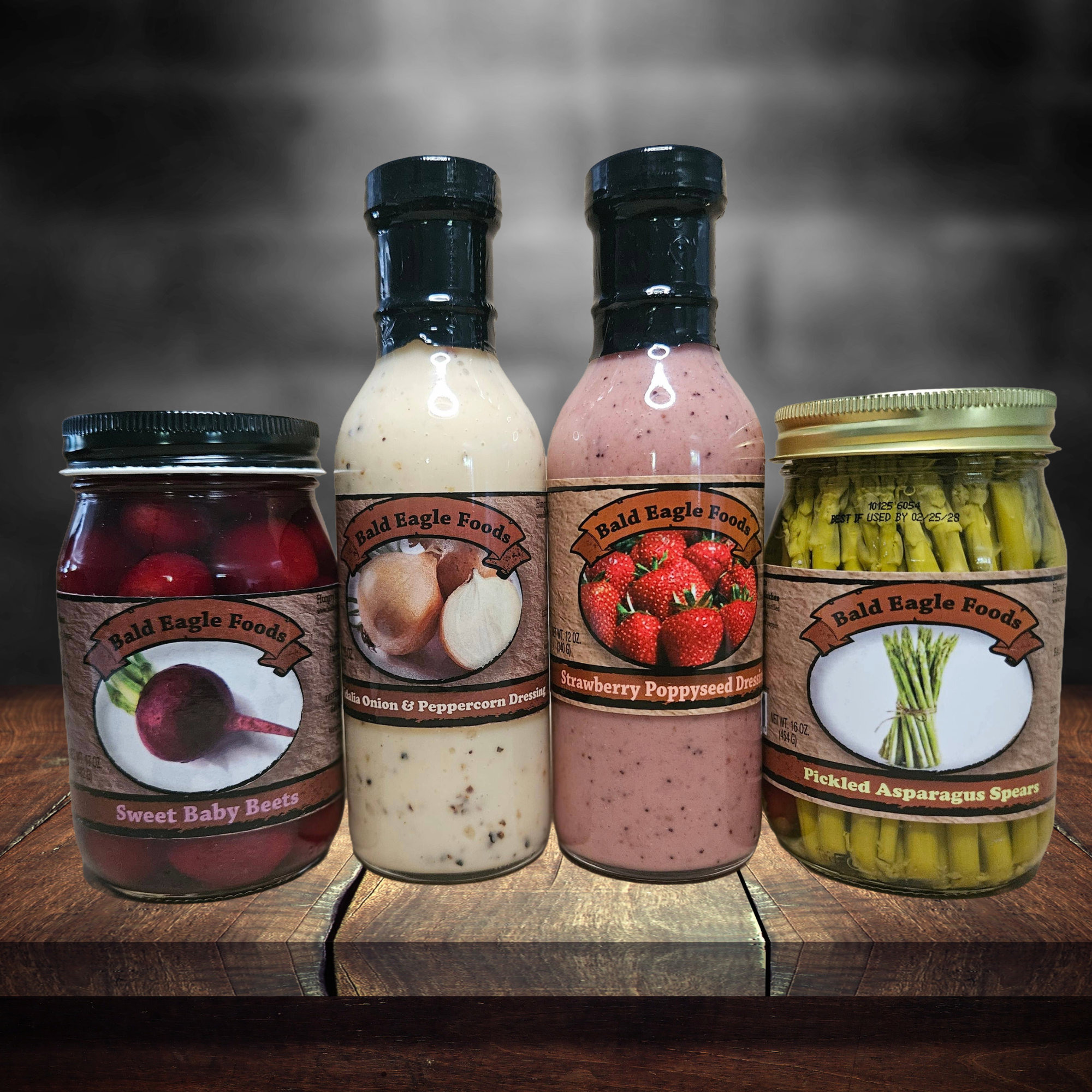From the Garden Bundle — Pickled Asparagus Spears, Sweet Baby Beets, Strawberry Poppyseed Dressing, Vidalia Onion & Peppercorn Dressing