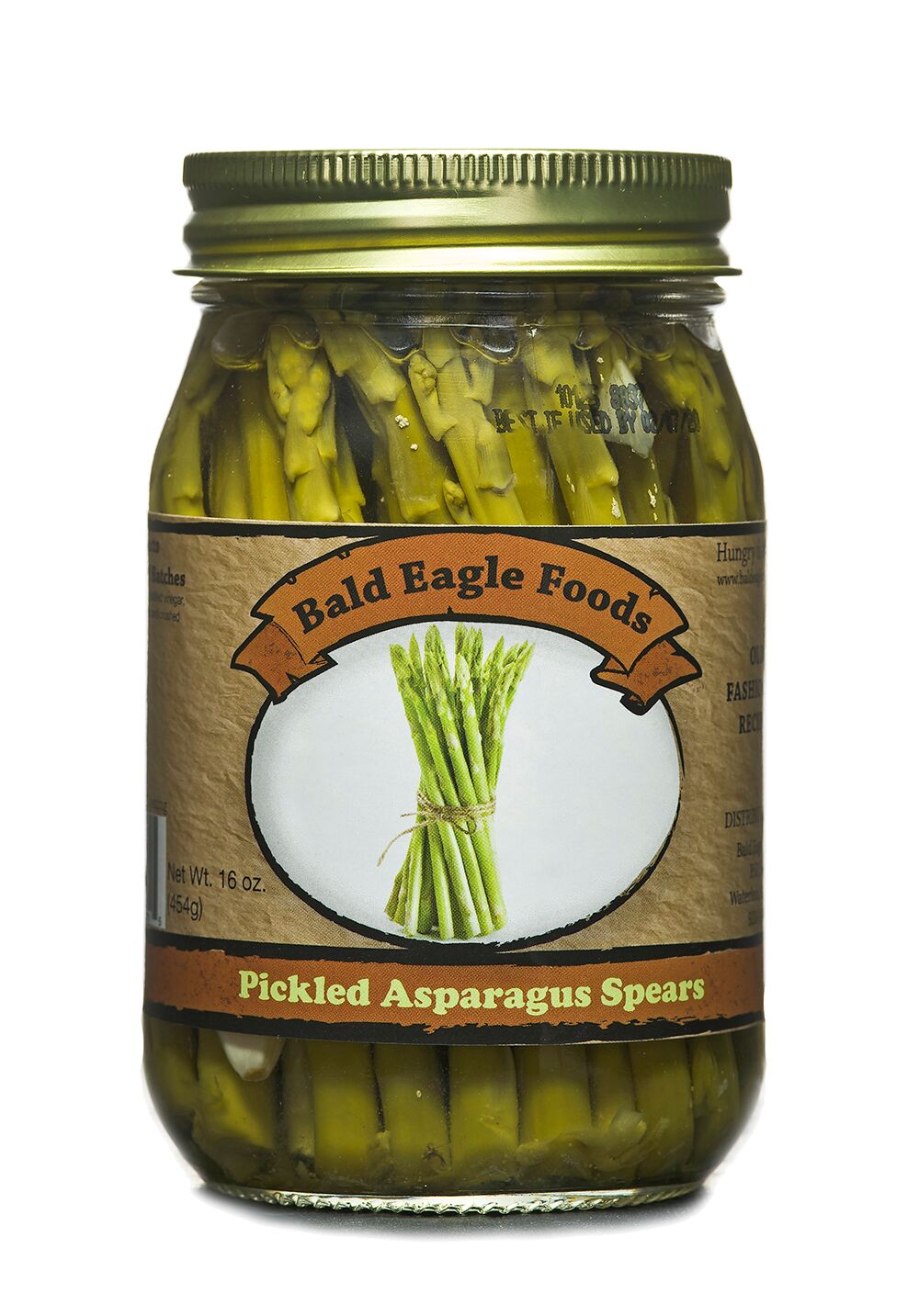 Pickled Asparagus Spears, 16 oz, Bald Eagle Foods small-batch pickled vegetables