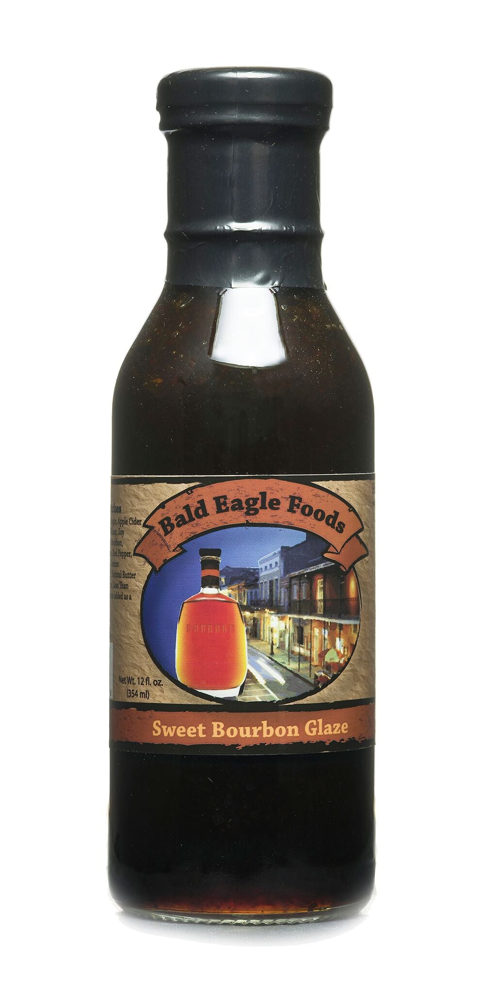 Sweet Bourbon Glaze, 12 fl oz, Bald Eagle Foods small-batch bourbon glaze