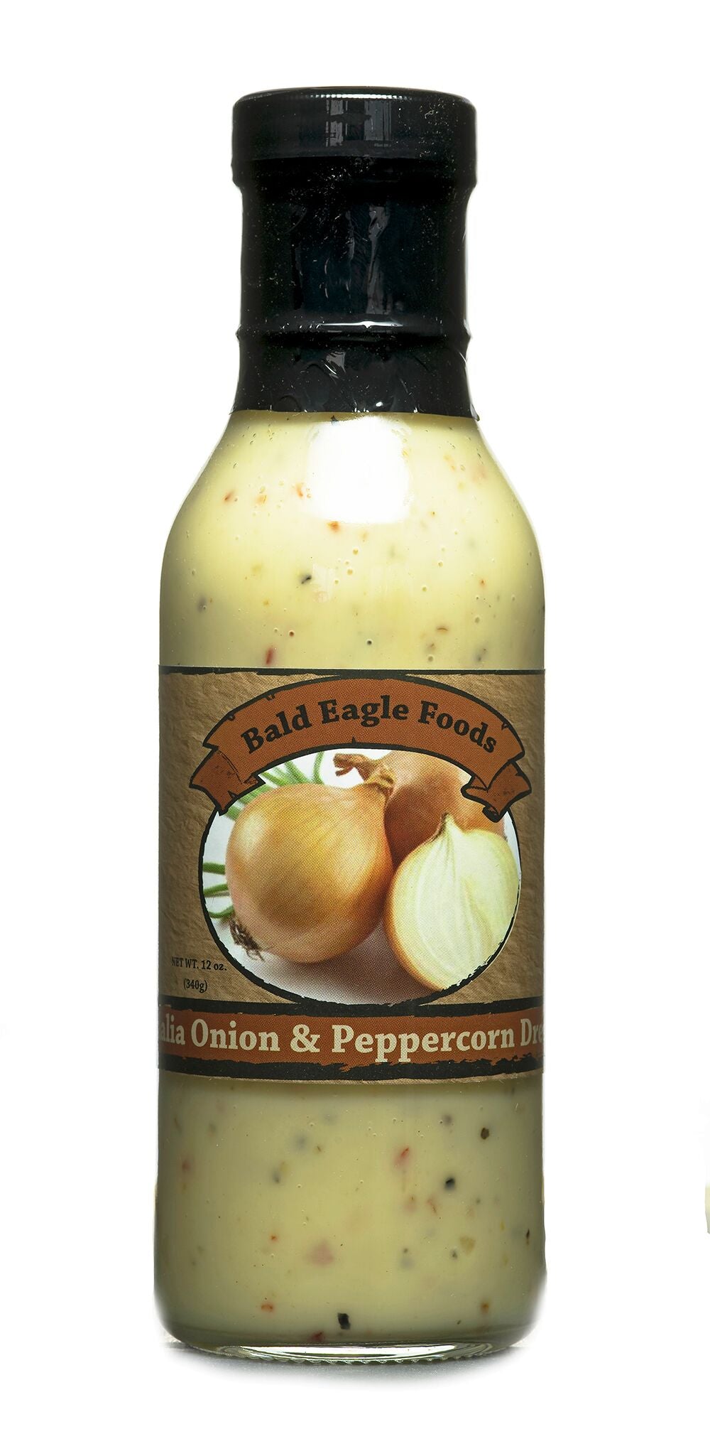 Vidalia Onion & Peppercorn Salad Dressing, 12 fl oz, Bald Eagle Foods small-batch dressing