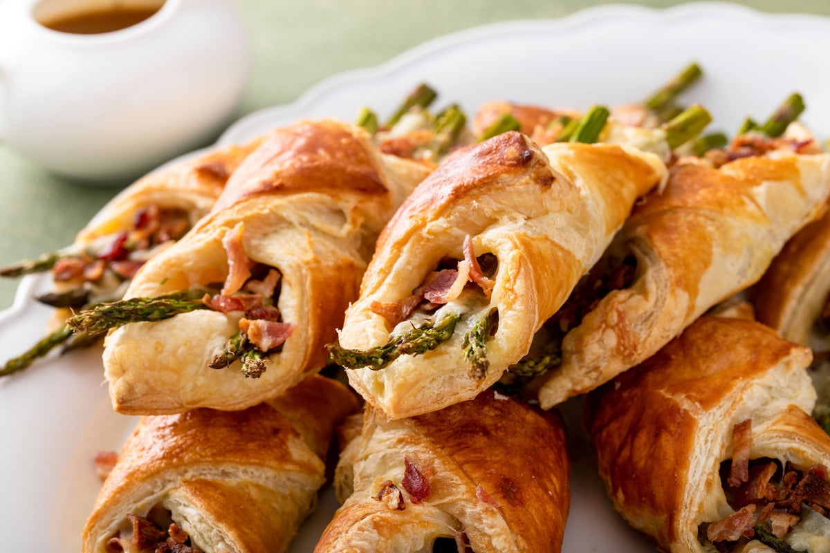 Puff Pastry-Wrapped Pickled Asparagus Bites