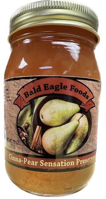 Cinna-Pear Sensation Preserves, 18 oz, made with pears and cinnamon
