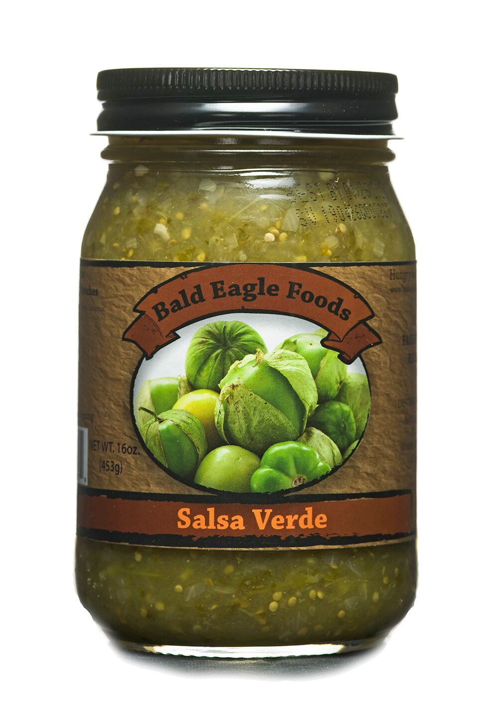 Salsa Verde, 16 oz, Bald Eagle Foods small-batch tomatillo salsa